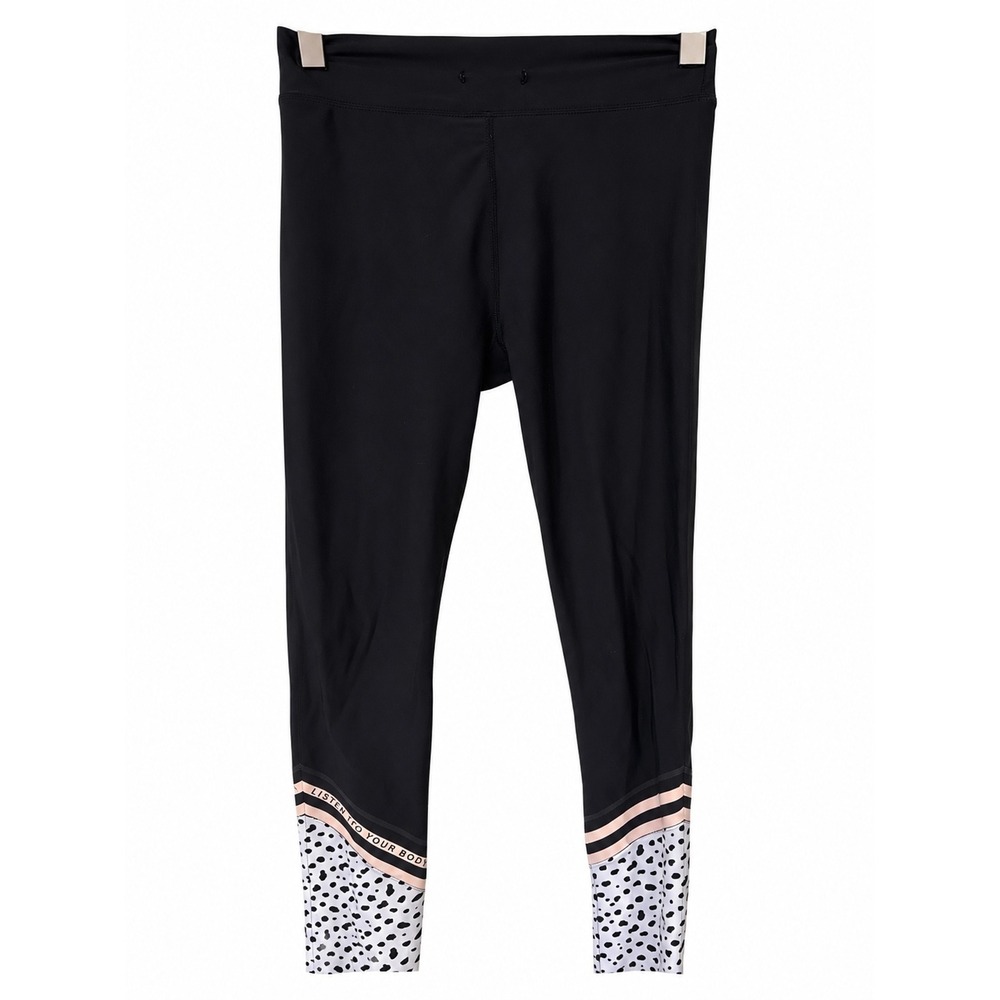 Sarah's Day x White Fox Active Dalmatian Colorblock Leggings Black White Medium